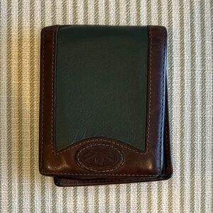 Orvis Brown and Green Leather Wallet